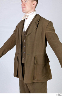  Photos Man in Historical suit 7 20th century Historical Clothing brown Historical suit brown jacket upper body 0002.jpg